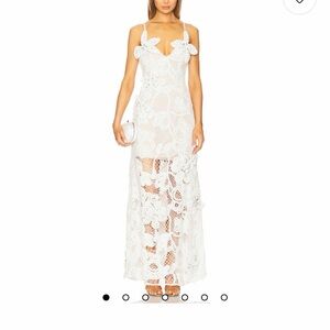 Elliatt White Kyra 3rd floral crochet diamante maxi dress BRAND NEW - Size Smal